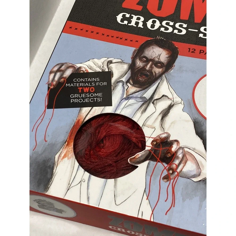 Zombie‎ Cross-Stitch Kit 12 Patterns 2 Projects Kristy Kizzee Erika Kern Horror